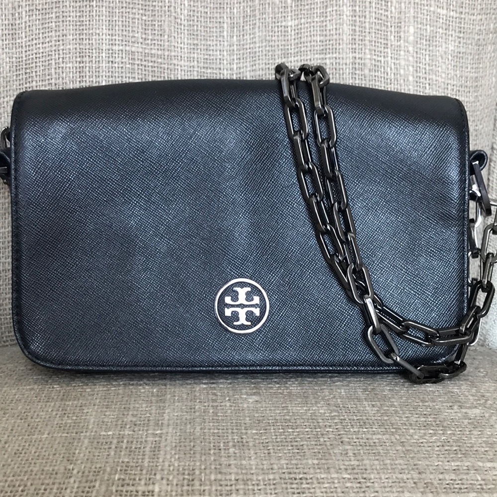 TORY BURCH BLACK ROBINSON CROSSBODY BAG